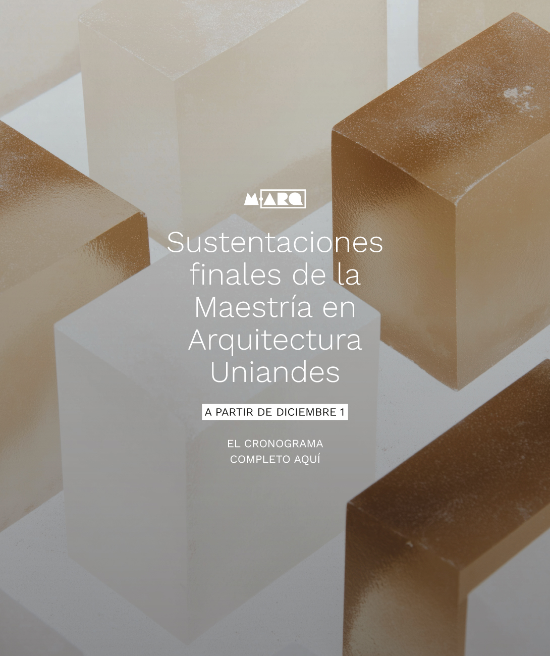 Sustentaciones finales Maestría en Arquitectura Uniandes